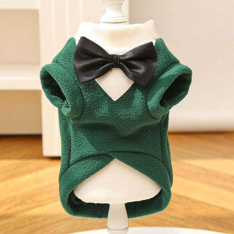 Ropa Elegante para Perros Grandes: Camiseta con Chaleco y Corbatín