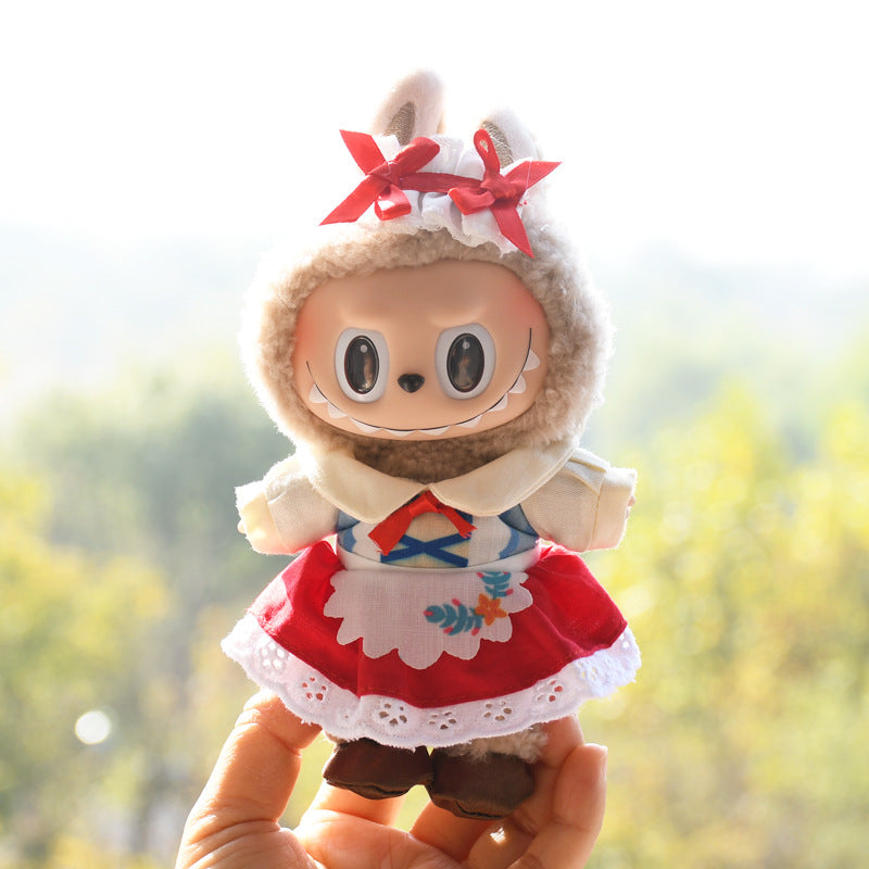 Ropa Estilo Coquette para Muñeca Labubu 17cm – Accesorios para Personalizar (Muñeca No Incluida)