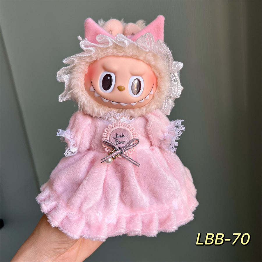 Ropa y Zapatos Chunky Estilo Urbano para Labubu de 17 cm – Accesorios para Muñecas (Muñeca No Incluida)