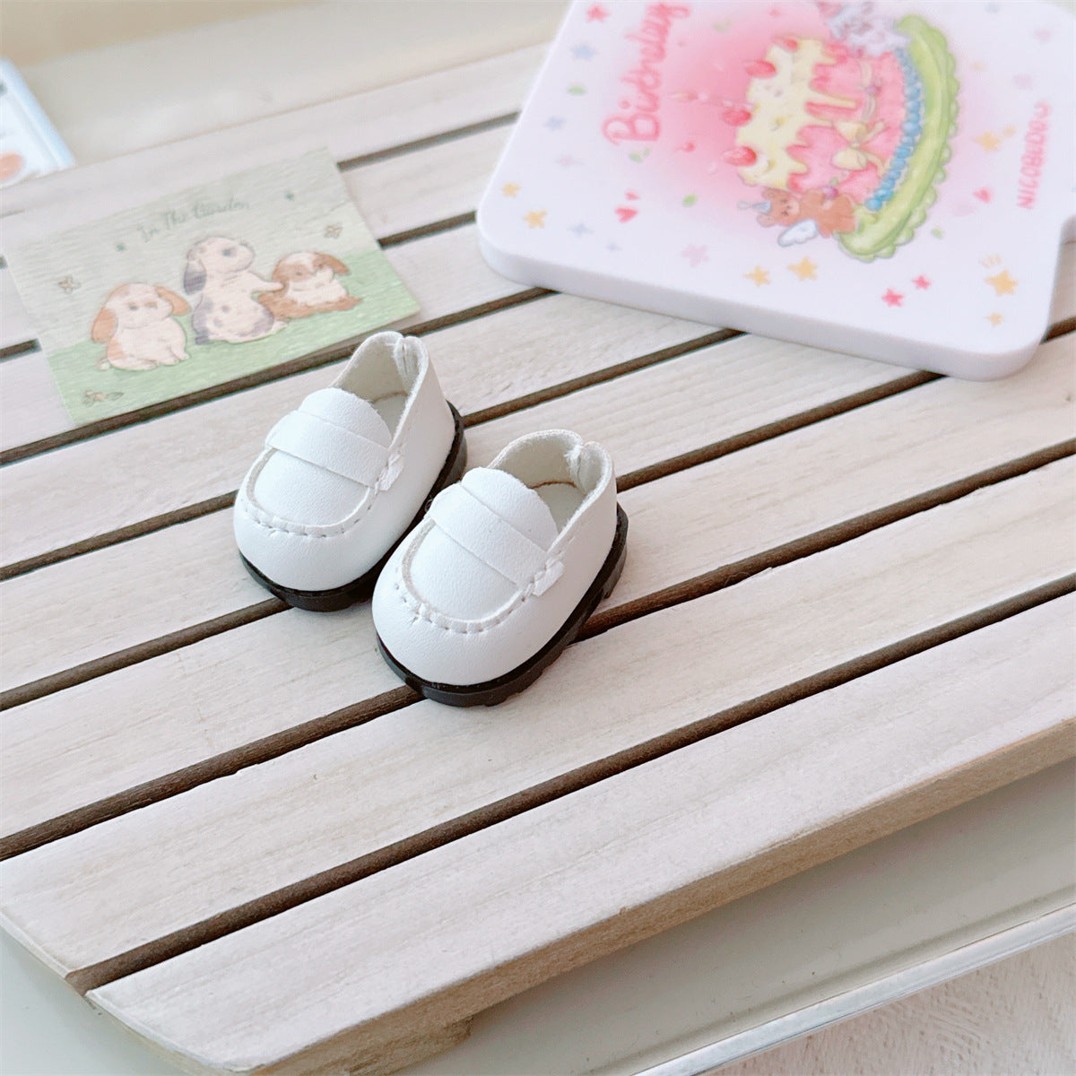 Muñeca de algodón de 10cm Labubu con uniforme de estudiante de 17cm: zapatillas de la familia Mickey