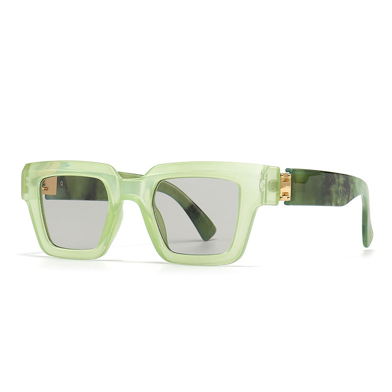 Gafas de Sol Retro Cuadradas para Mujer con Acabado de Mármol