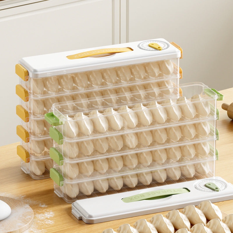 Freezer Dumpling Storage Box: Food Grade Refrigerator Organizer