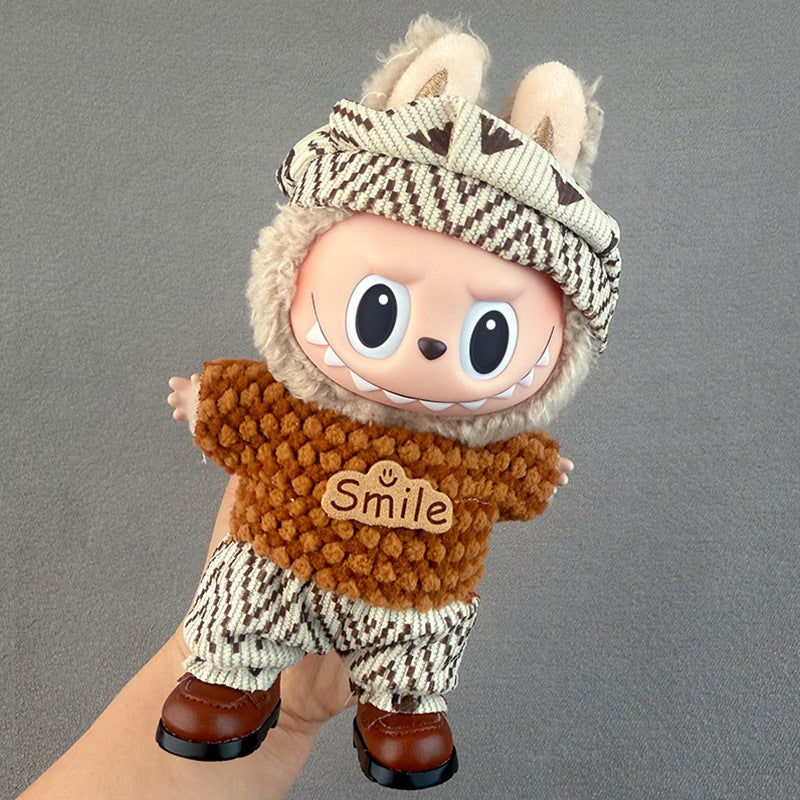 Bonitos conjuntos de Ropa y zapatos para muñecas:Accesorios para labubu de 17cm (Muñeca no incluida)