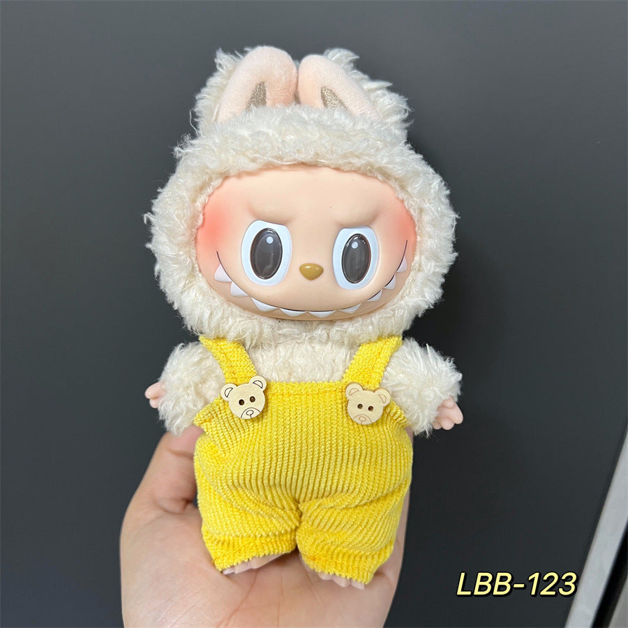 Ropa estilo Preppy Francés para Labubu de 17cm – Outfit de Muñeca de Pie o Sentada