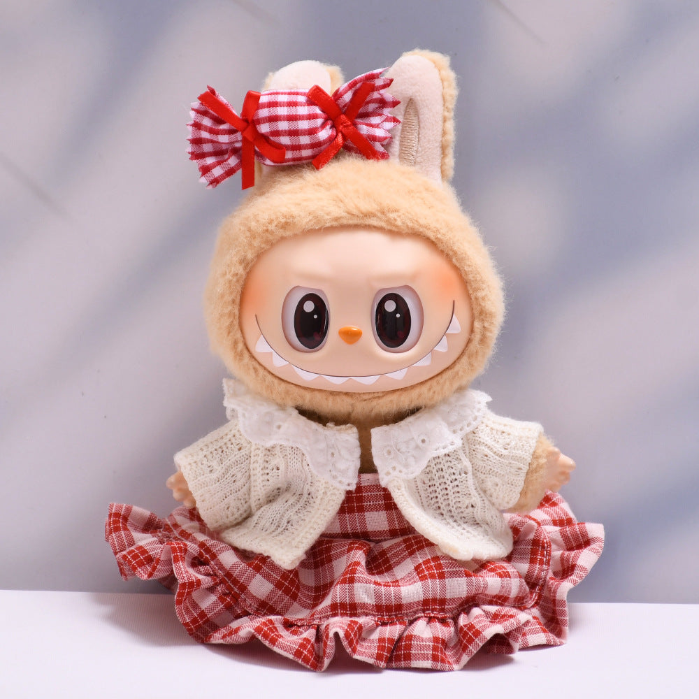 Ropa Estilo Coquette para Muñeca Labubu 17cm – Accesorios para Personalizar (Muñeca No Incluida)