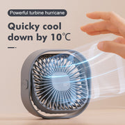 Ventilador Eléctrico de Escritorio Pequeño con Control Remoto y Cabeza Oscilante Silenciosa