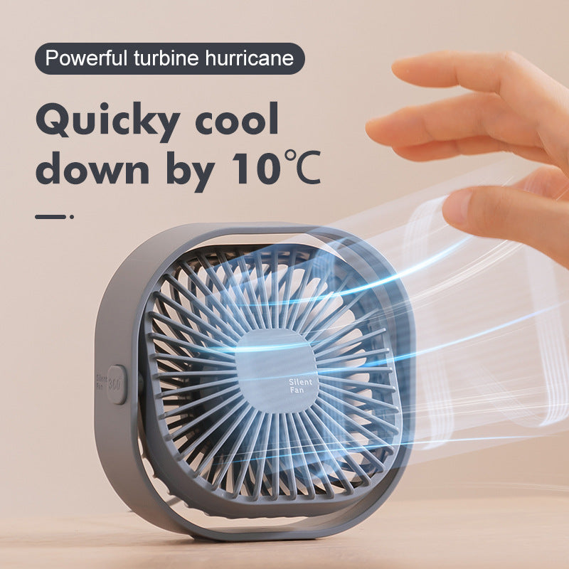 Ventilador Eléctrico de Escritorio Pequeño con Control Remoto y Cabeza Oscilante Silenciosa