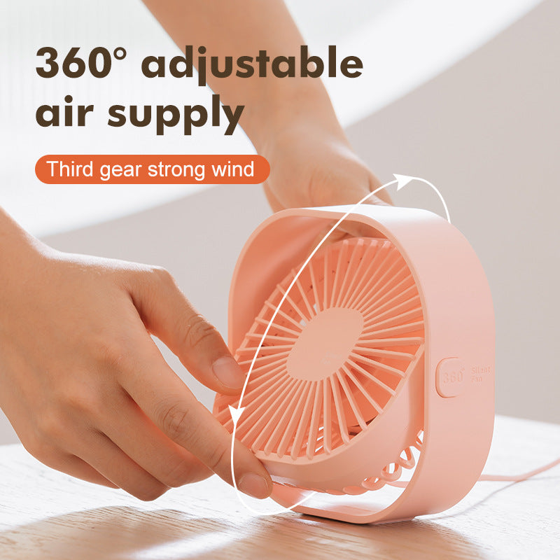 Ventilador Eléctrico de Escritorio Pequeño con Control Remoto y Cabeza Oscilante Silenciosa