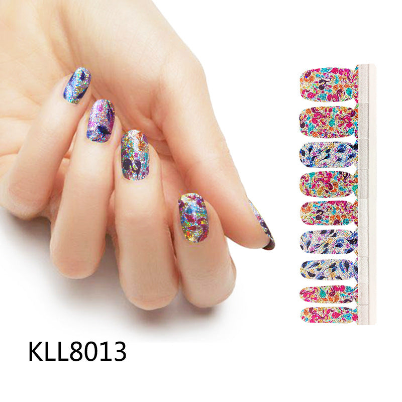 KIKILEE Stickers para Uñas: Pegatinas Completas con Efecto Esmalte y Brillo, Fáciles de Aplicar