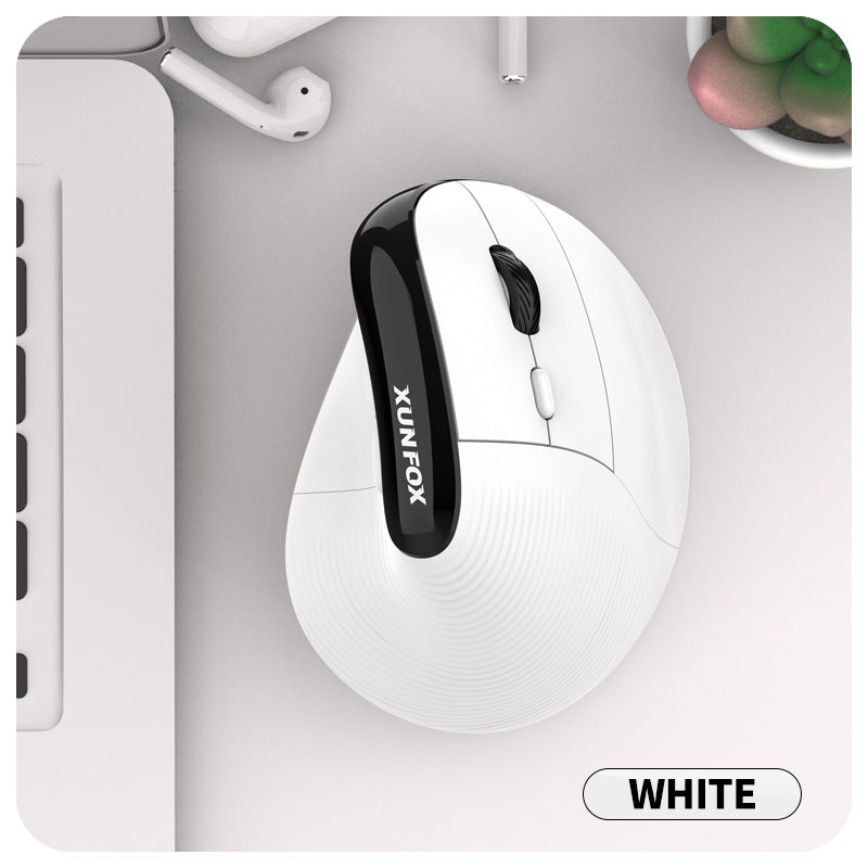 Ratón Vertical Inalámbrico Bluetooth Dual Modo: Carga, Silencioso, Ideal para Negocios y Oficina