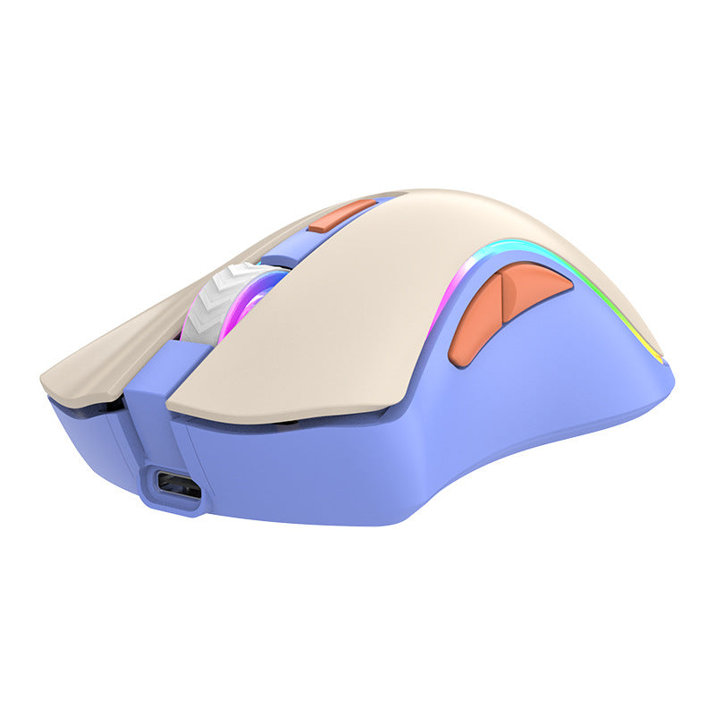 Ratón Inalámbrico Dual Modo 2.4G y Bluetooth XYH52: Recargable, Silencioso, Ideal para Oficina y Juegos