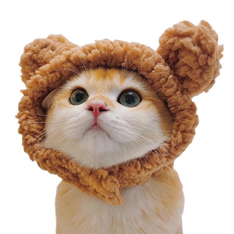 Pet Mascot Hat with Lion Head, Bunny Ears, Frog, and Bear: Funny Costume Accessory