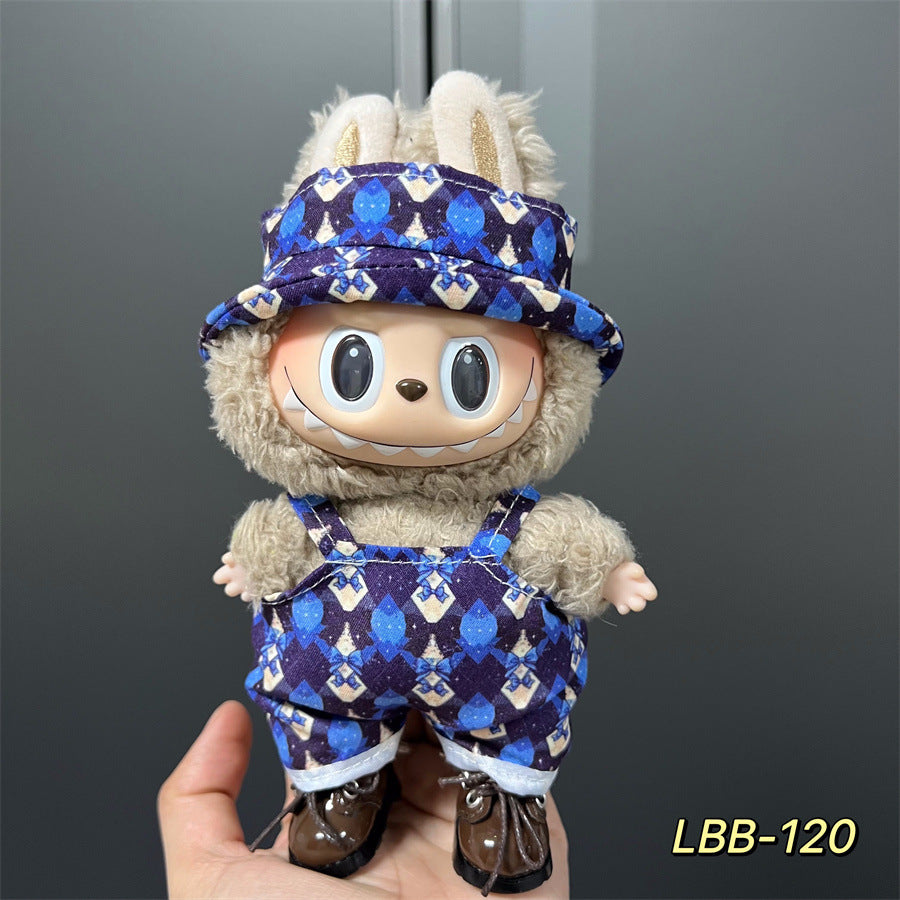 Ropa estilo Preppy Francés para Labubu de 17cm – Outfit de Muñeca de Pie o Sentada