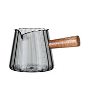 Jarra medidora de vidrio borosilicato para café con escalas de espresso y onzas

