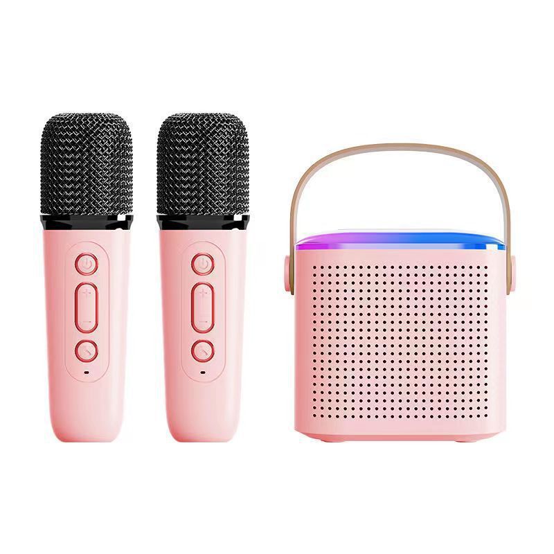 Altavoz Bluetooth  con micrófono inalámbrico y luces LED para karaoke