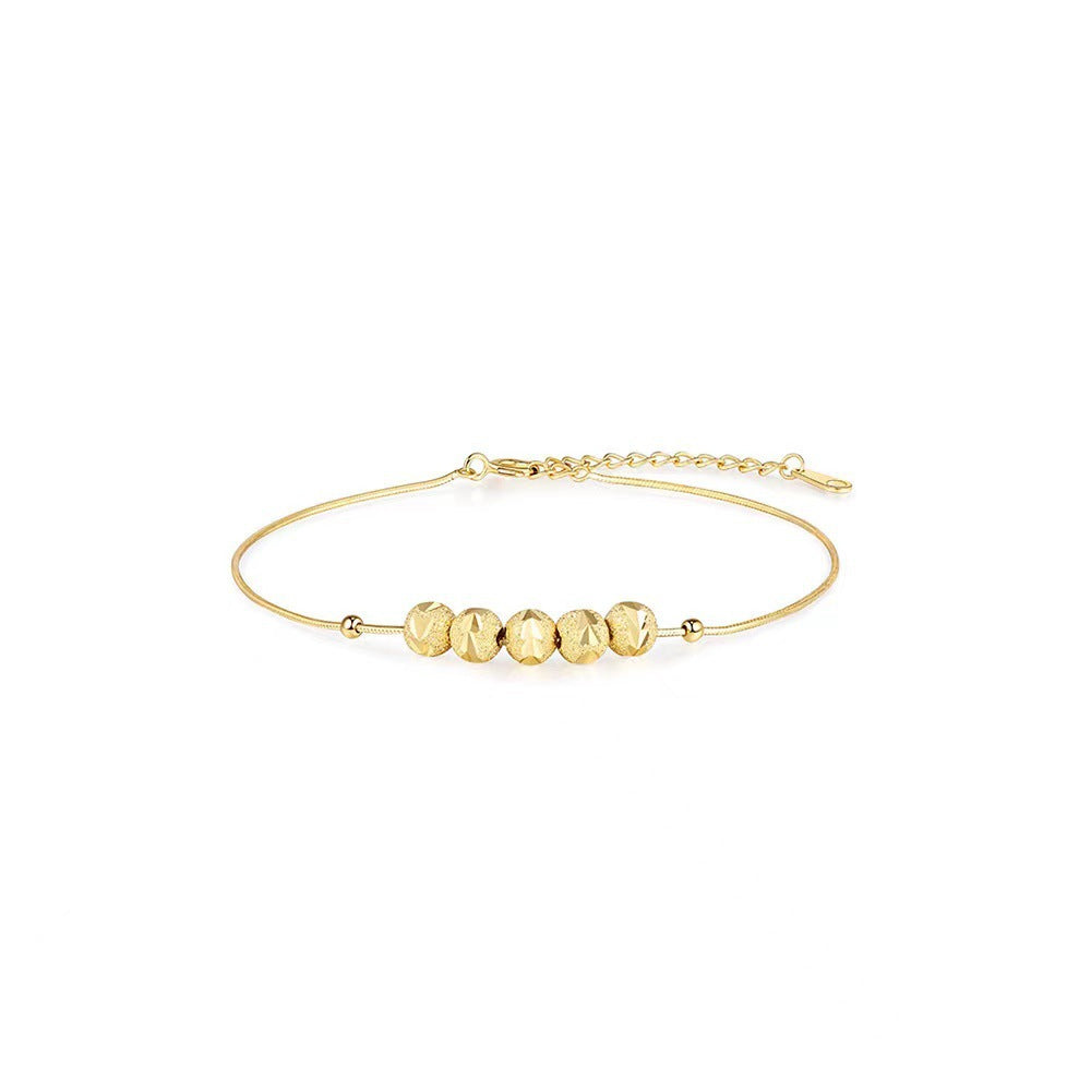 Pulsera Delicada con Bolitas Decoradas – Estilo Romántico para Mujer Joven