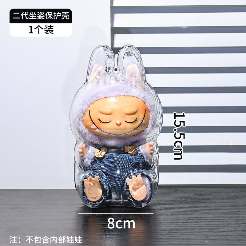 Funda Protectora de Silicona Transparente para Figuras Pop Mart – Protección Antipolvo para Exhibición y Almacenamiento