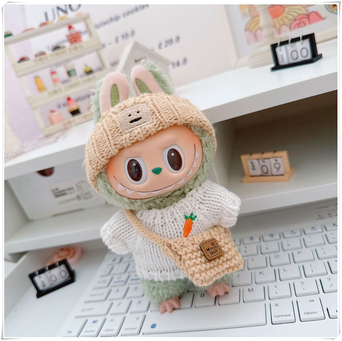 Tender Thread: Compatible with Labubu, Clothing Set, Accessories for 17cm Dolls, Accessories for Labubu (No Doll)