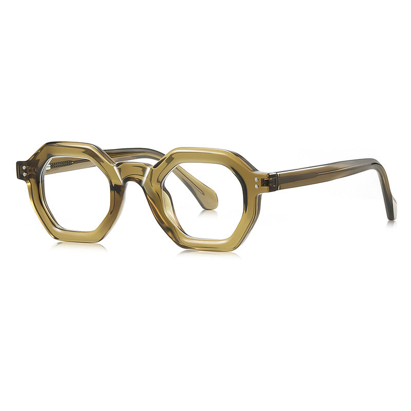 Blue Light Blocking Glasses: Hexagonal Retro Style for Men
