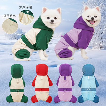 Abrigo Impermeable para Mascotas con Capucha – Ropa de Invierno para Perros y Gatos