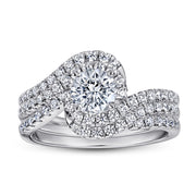Anillos de Boda Apilables en Plata 925 – Diseño Nudo con Circonitas Estilo Diamante