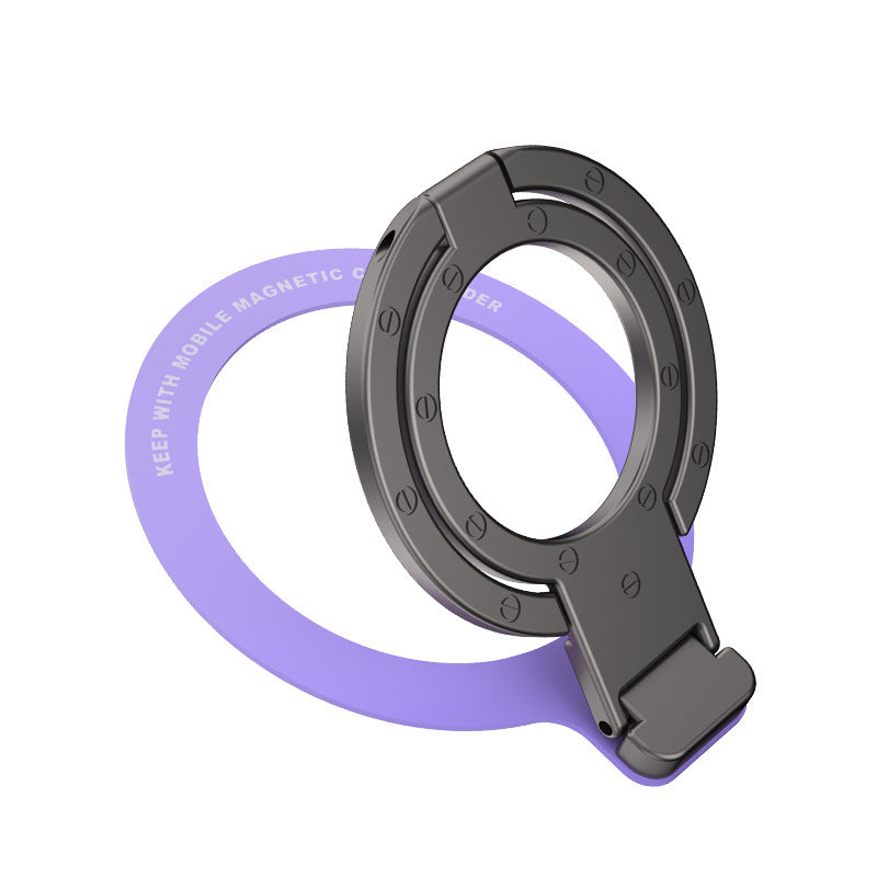 Soporte de Anillo Magnético MagSafe: Diseño Metálico Ultra Delgado con Doble Anillo y Función Plegable