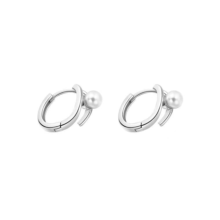 Candongas en Plata 925 con Perla – Diseño Romántico y Femenino