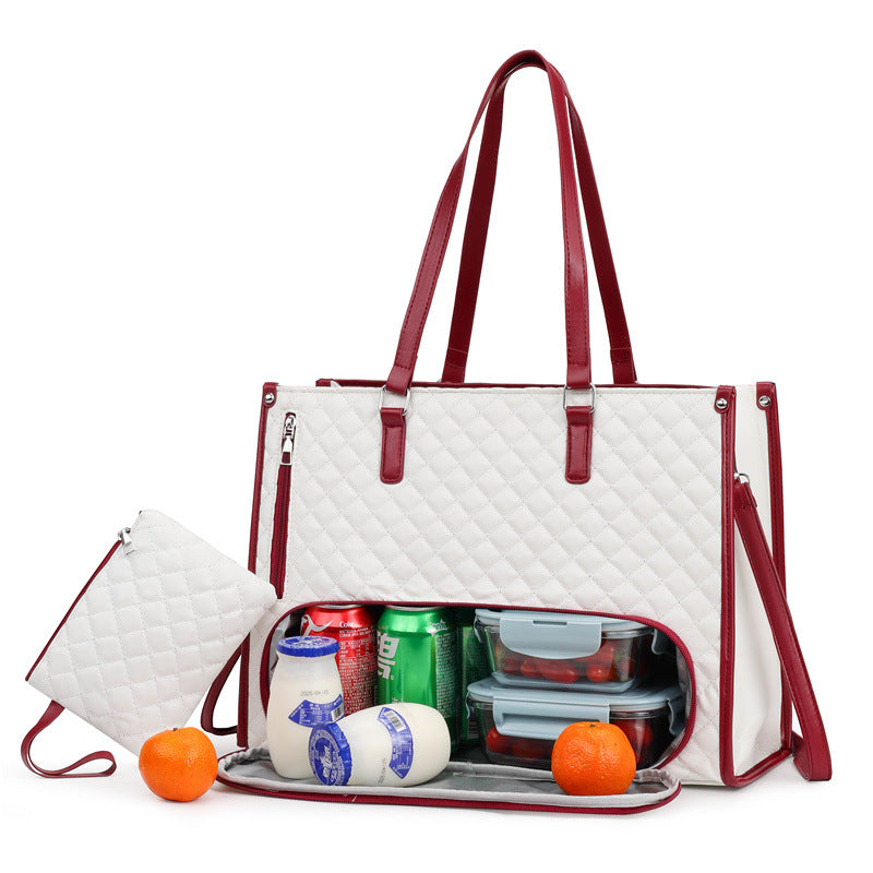 Bolso para la oficina con bolsillo para llevar la comida 