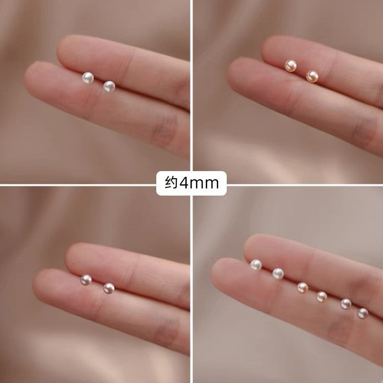 Pendientes Perla Miniatura en Plata 999 – Estilo Clásico y Elegante
