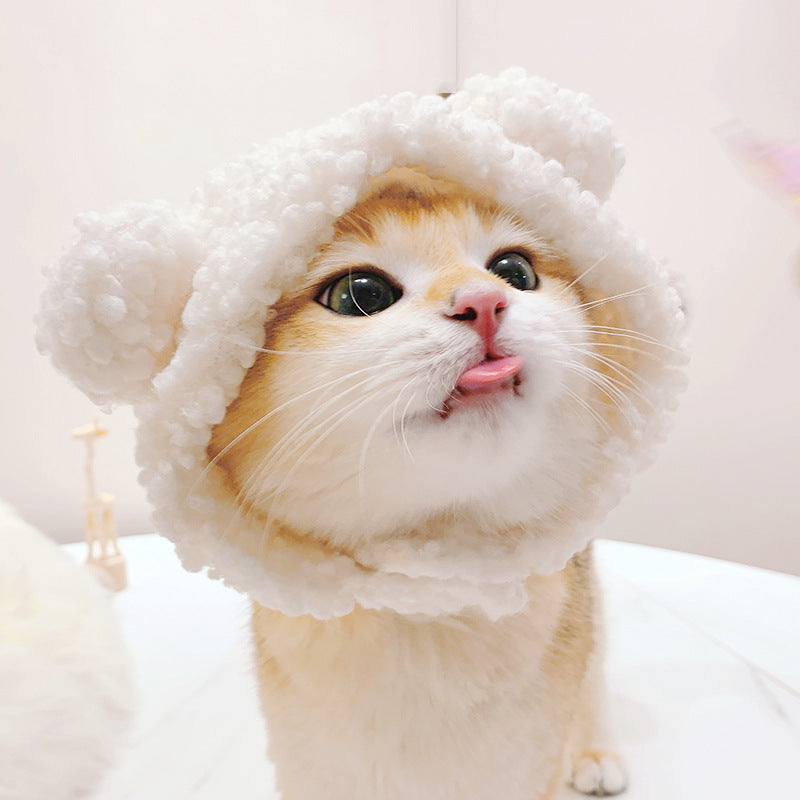 Pet Mascot Hat with Lion Head, Bunny Ears, Frog, and Bear: Funny Costume Accessory