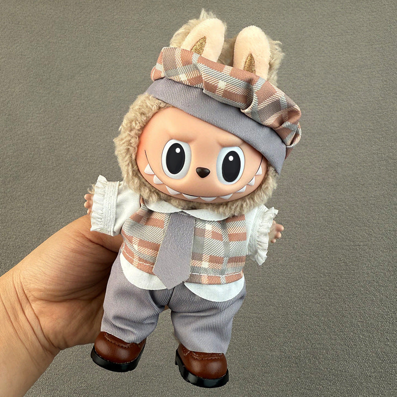 Bonitos conjuntos de Ropa y zapatos para muñecas:Accesorios para labubu de 17cm (Muñeca no incluida)