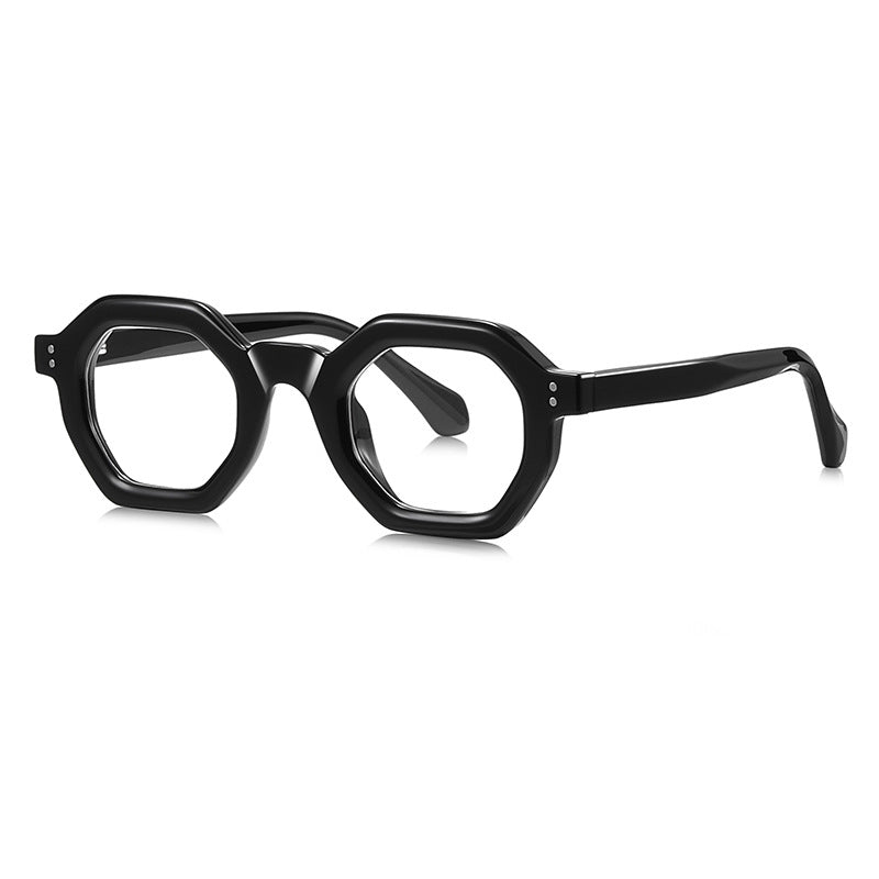 Blue Light Blocking Glasses: Hexagonal Retro Style for Men