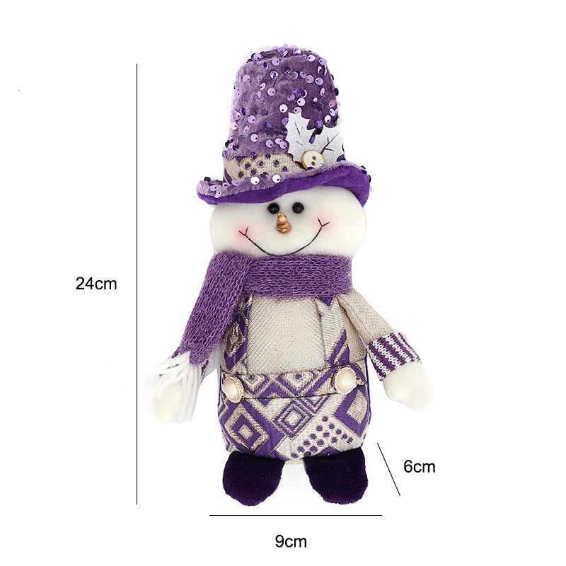Muñecos Navideños Decorativos : Peluches de Duende, Pingüino, Hombre de Galleta, Reno y Nomo