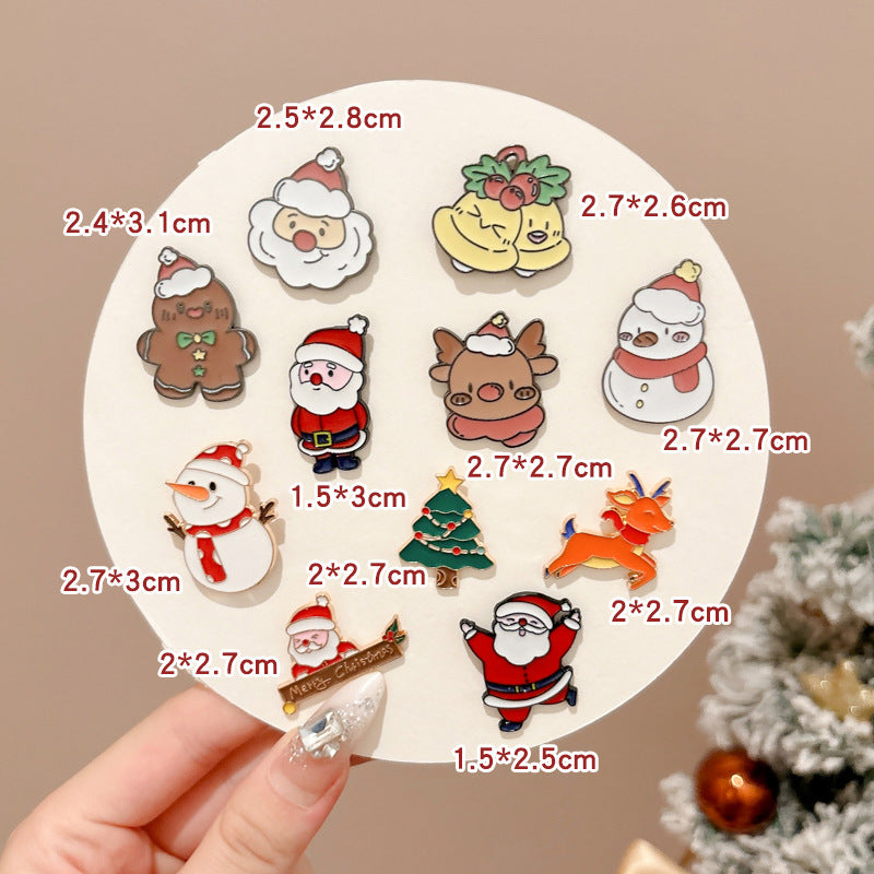 Broche Navideño de Metal: Diseños de Reno, Santa Claus y más  para Ropa y Decoración