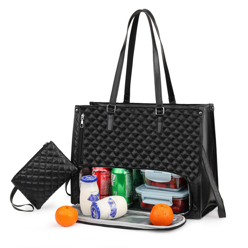 Tote 2 en 1 para Oficina con Bolsillo para Merienda y Almuerzo