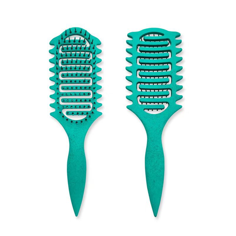 Cepillo de Masaje con Diseño Hueco: Peine para Cabello Rizado y Peinados, Uso en Seco y Húmedo, Ideal para Estilismo