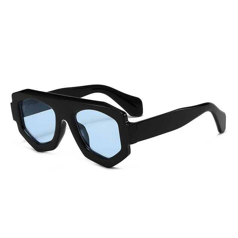 Gafas de Sol Geométricas para Mujer con Bordes Facetados Futuristas