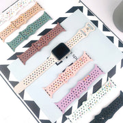 Correa de silicona con purpurina para Apple Watch Series 1 al 11 y SE 3