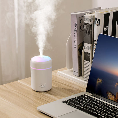 Mini Difusor de Aromas y Humidificador con Luz Nocturna LED de Colores – Para Escritorio