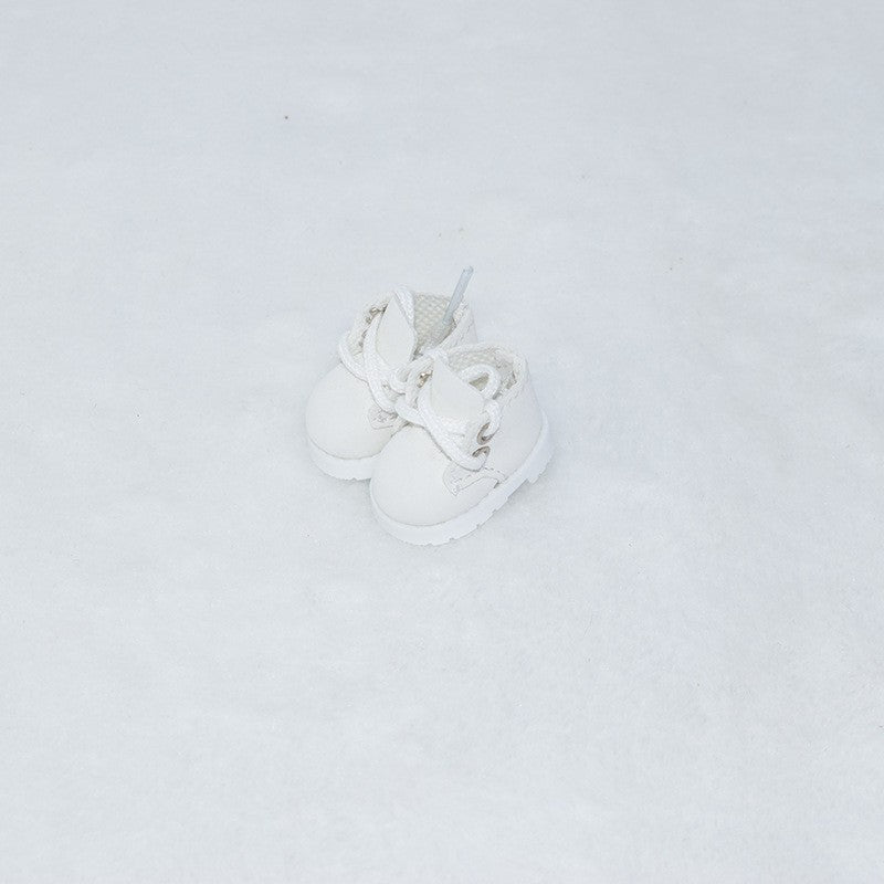 Botas blancas con cordones para muñecos Labubu de 17CM, perfectas para cambiar el estilo de muñecos en juegos y colecciones.