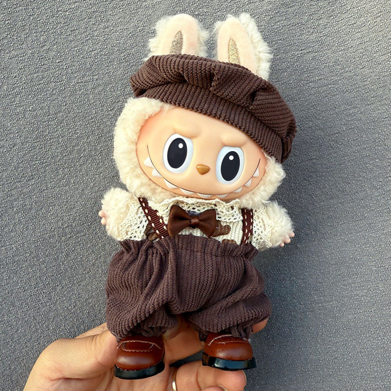 Bonitos conjuntos de Ropa y zapatos para muñecas:Accesorios para labubu de 17cm (Muñeca no incluida)