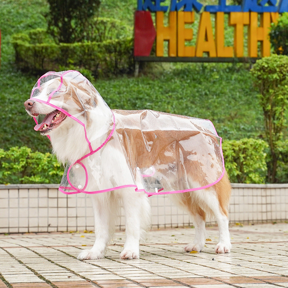 Impermeable Transparente para Perros Pequeños, Medianos y Grandes