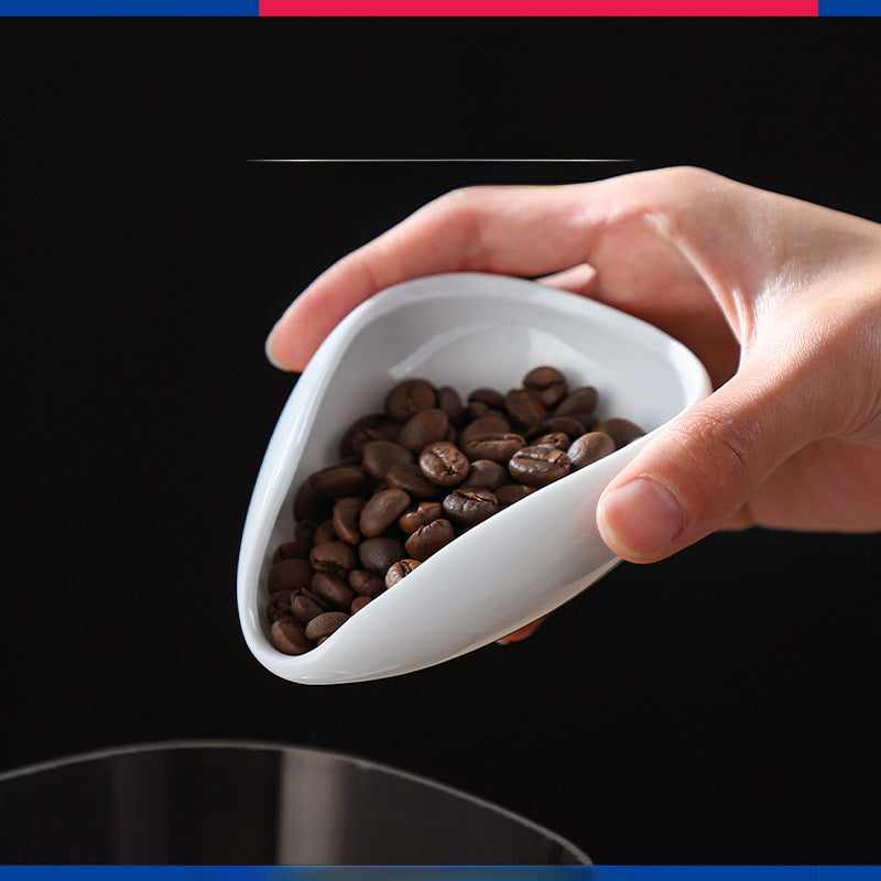 Balanza de café Bincoo: Plato de cerámica para medir café, tazón y cuchara de precisión