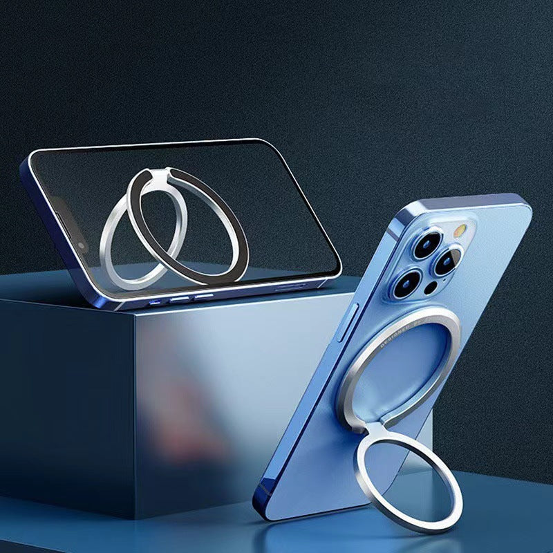 Soporte Magnético MagSafe con Anillo: Soporte Plegable de Metal para Teléfonos, Ideal para Escritorio y Uso Manos Libres