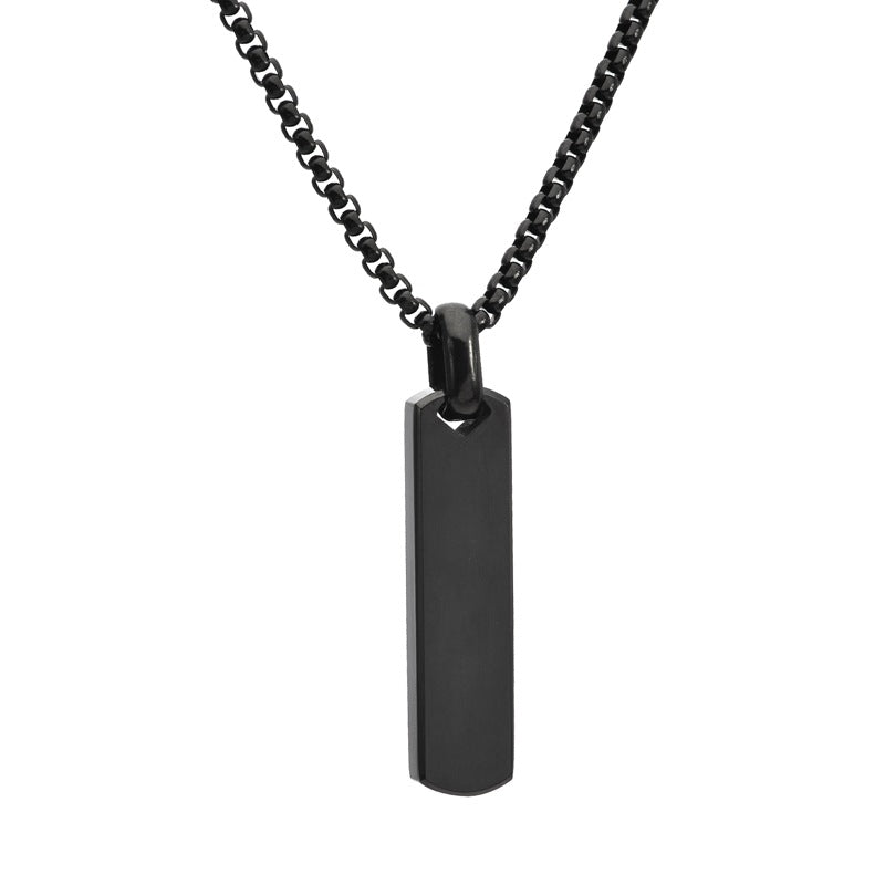 Collar de Rectángulo 3D de Acero Inoxidable: para grabado con laser