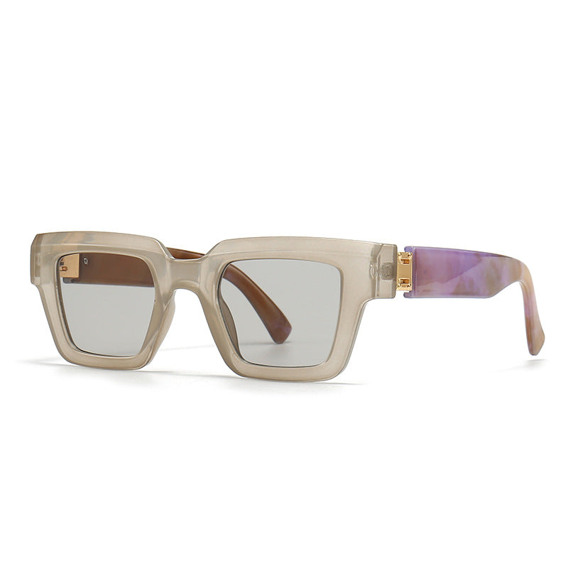 Gafas de Sol Retro Cuadradas para Mujer con Acabado de Mármol