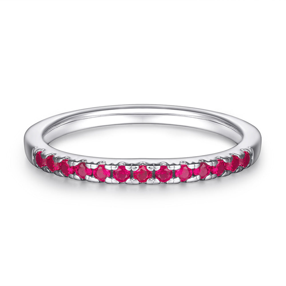 Argolla Retro para Mujer en Plata 925 – Micro Engastado con Zirconias