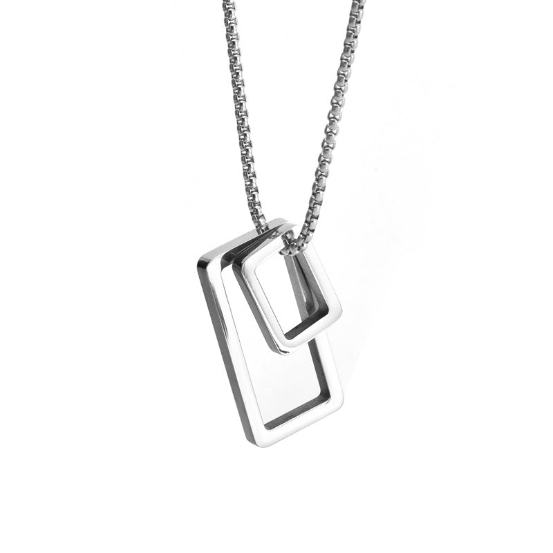 Cadena Geométrico Irregular Minimalista para Hombre – Acero Inoxidable