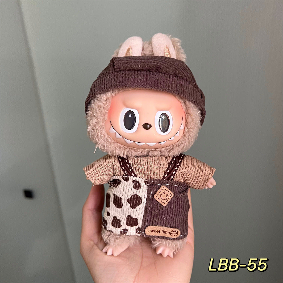 Set de Overol con aplicaciones para muñeca en variados diseños para labubu de 17cm, (Muñeca no incluida)