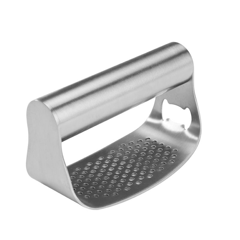Triturador de ajo y jengibre en acero inoxidable grado alimenticio y ergonómico